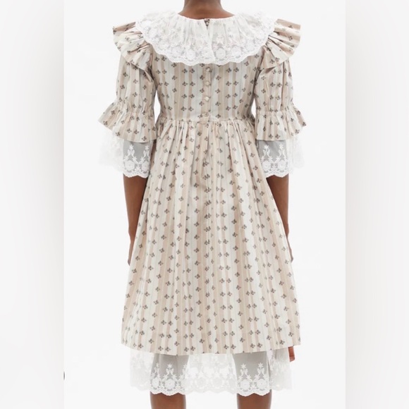 BATSHEVA chamomile lace collar floral print cotton dress - Picture 2 of 9